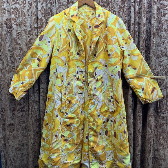 Handmade Dresses & Skirts - Vintage Handmade Dress and Coat Set Lined Med Groovy Psychedelic OOAK